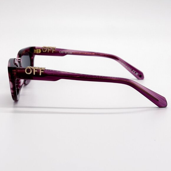 NEW OFF-WHITE OERI13D SPARKS 3707 SUNGLASSES WOMEN PURPLE ROUND - Picture 6 of 9